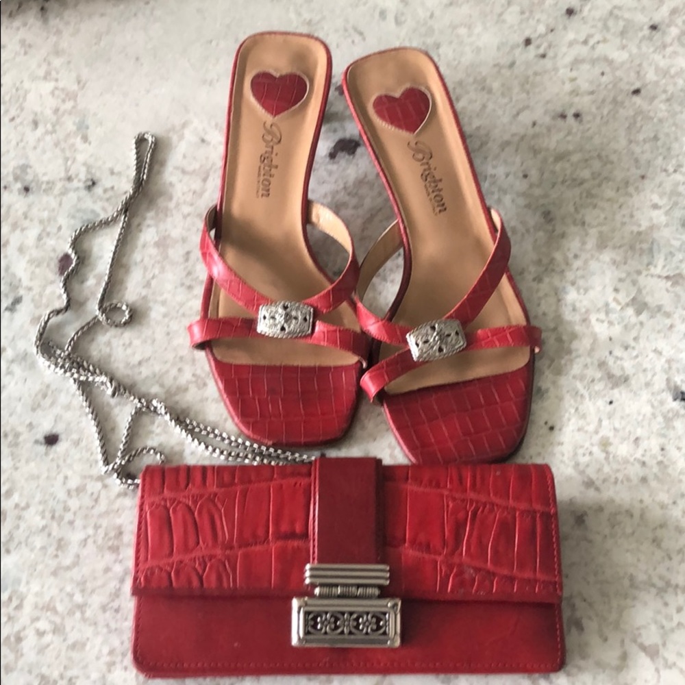 Red Brighton Clutch and Sandal Set